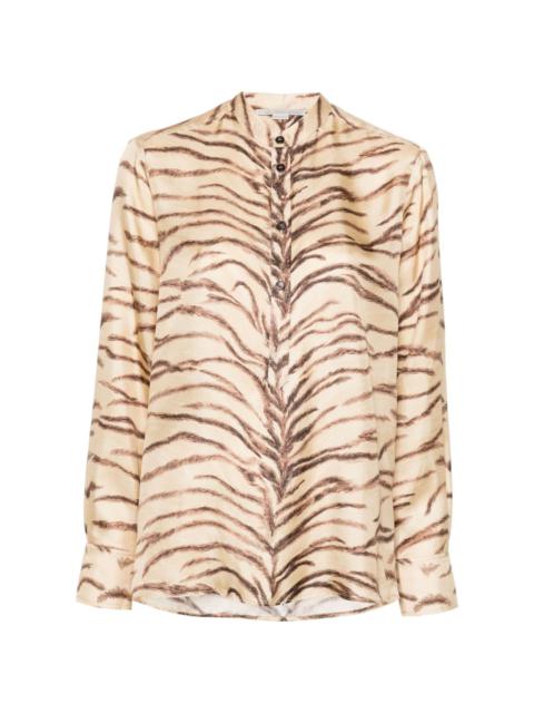 tiger-print shirt