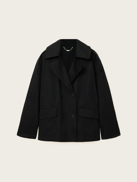 ALLSAINTS CONNIE RELAXED FIT DOUBLE BREASTED TRENCH COAT