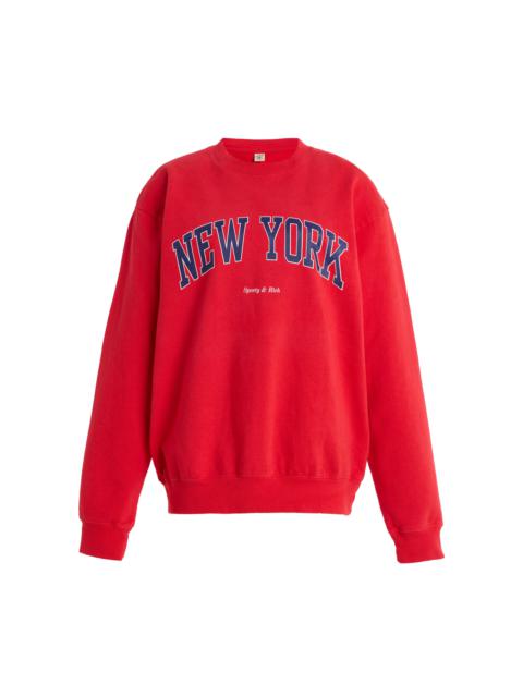 Sporty & Rich New York Cotton Ivy Sweatshirt red