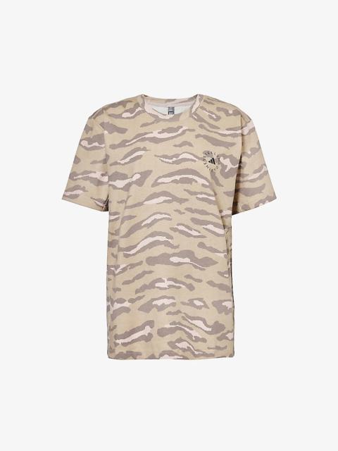 TrueCasuals zebra-print organic-cotton T-shirt