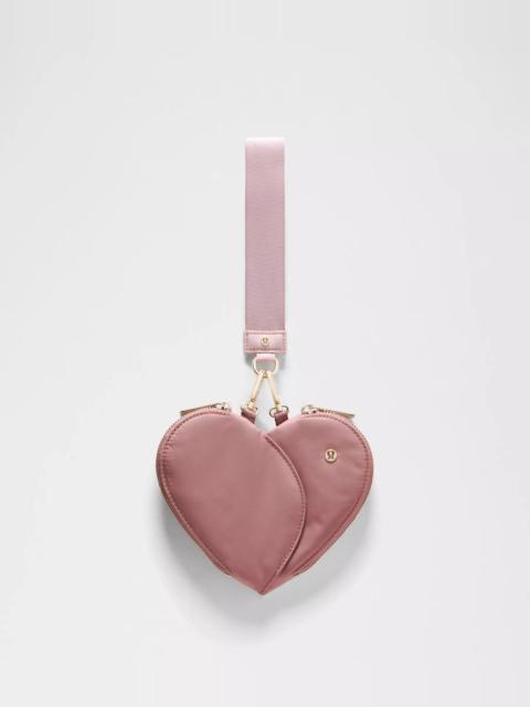 lululemon Dual Pouch Wristlet *Heart