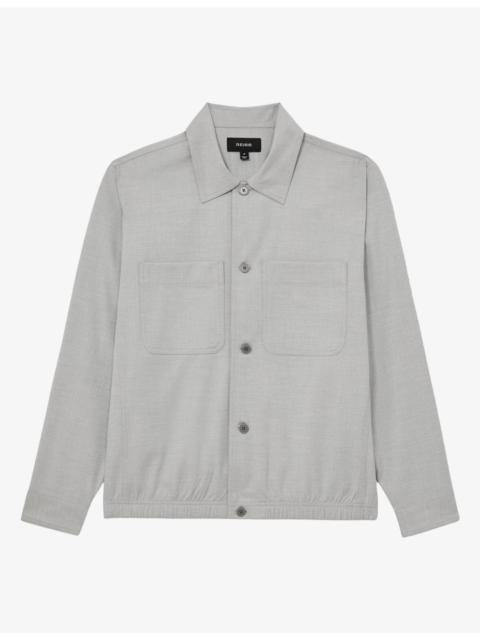 REISS Penge Pocket Brushed Woven Overshirt