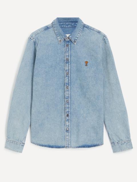 Blue Cotton Ami de Coeur Denim Shirt