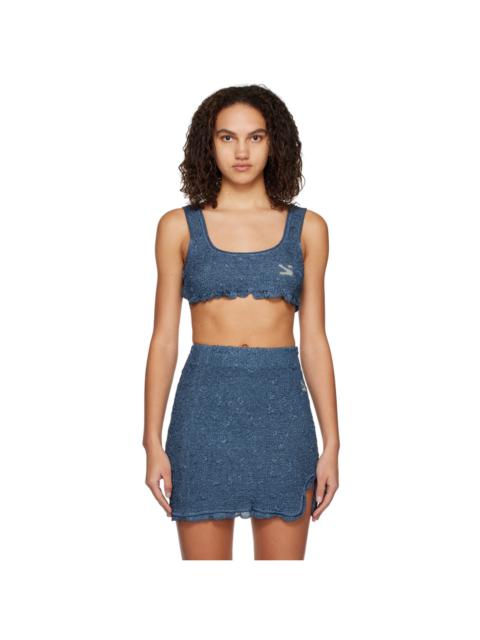 Yuzefi Blue Cropped Tank Top