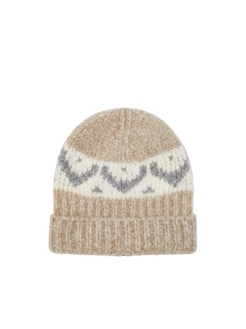 PESERICO Fair Isle chunky-knit beanie hat