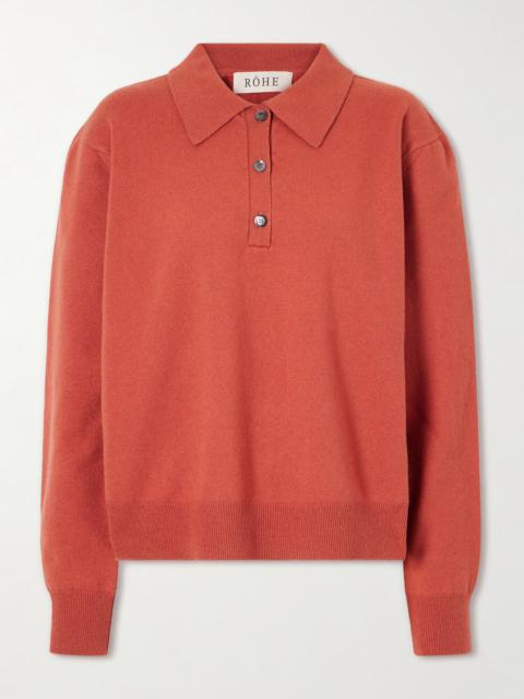 RÓHE Stretch Wool And Cashmere-blend Polo Shirt