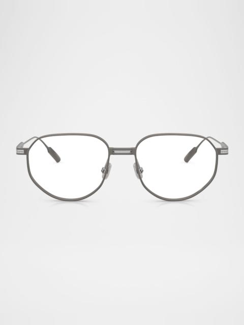 Brunello Cucinelli BC1008T Titanium Round Blue Light Glasses