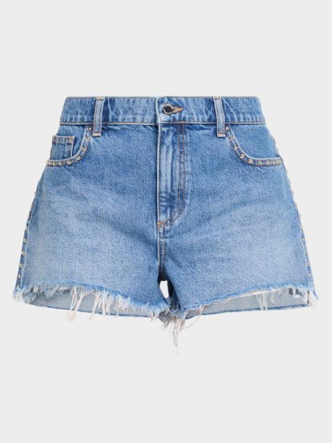 RAMY BROOK Briar Studded Denim Shorts