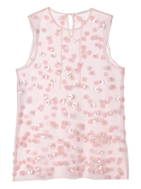 CECILIE BAHNSEN Utania sequin blossom tulle top
