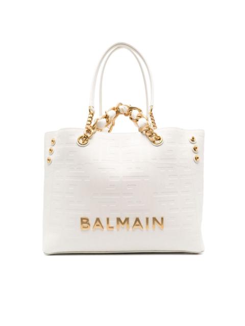 Balmain 1945 leather tote bag