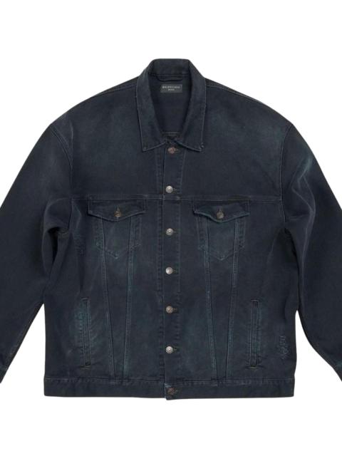 BALENCIAGA Hand Drawn BB Icon Oversized Jacket "Black" RF11724646 TNW54 1129