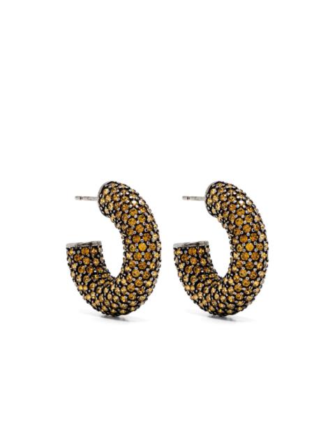 Amina Muaddi small Cameron crystal-embellished earrings