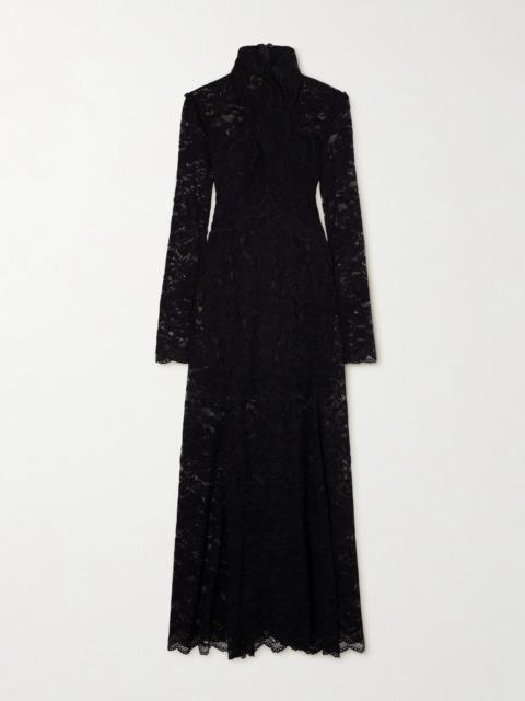 rabanne Layered Lace Maxi Dress