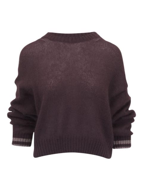 Brunello Cucinelli metallic-trimmed cashmere sweater
