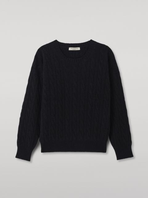 Johnstons of Elgin Kylesku Dark Blue Cashmere Jumper
