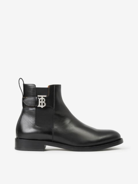 Monogram Motif Leather Chelsea Boots