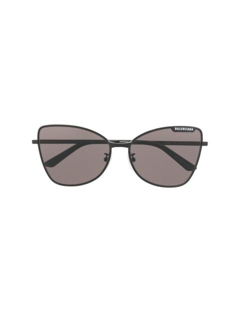 BALENCIAGA logo-plaque butterfly sunglasses