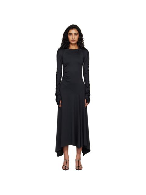 Victoria Beckham Black Long Sleeve Midi Dress