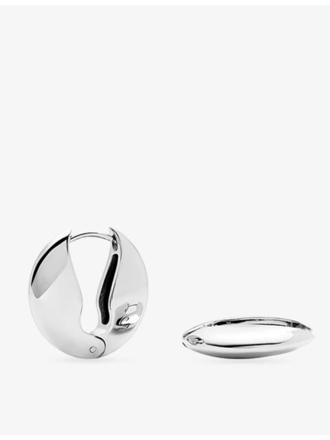MISSOMA Hinged Small Platinum PVD Plated Stainless-Steel Hoop Earrings