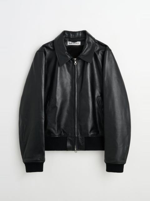 Our Legacy Pharos Bomber Malleable Black Bull Hide