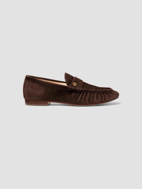 MICHAEL KORS Women's Jennings Ruched Suede Loafers - Chocolate