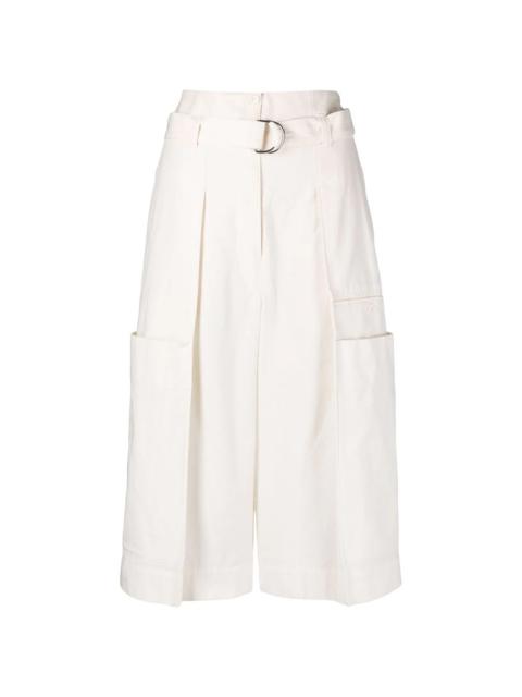 belted capri shorts