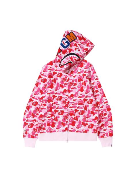 A BATHING APE® BAPE ABC Camo Shark Full Zip Hoodie 'Pink' | REVERSIBLE