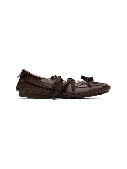 Kiko Kostadinov Brown Lella Hybrid Ballerina Flats