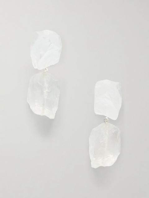 Completedworks Crystal drop earrings Clear