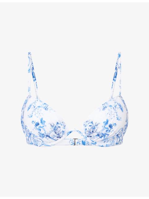 CAMILLA Ceramic Panoramic Moulded-Cup Bikini Top