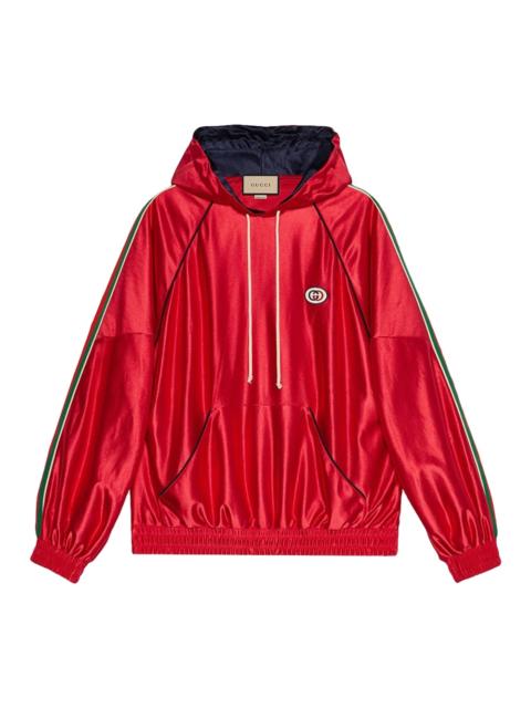 GUCCI Web high-shine drawstring hoodie