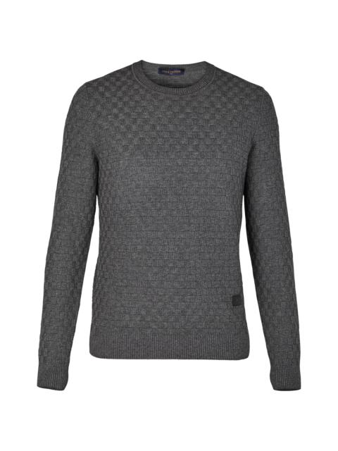 Louis Vuitton Damier Spread Printed Sweatshirt Grey. Size 5XL