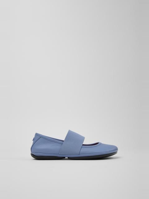 CAMPER Right Nina Blue Leather Ballerinas for Women.