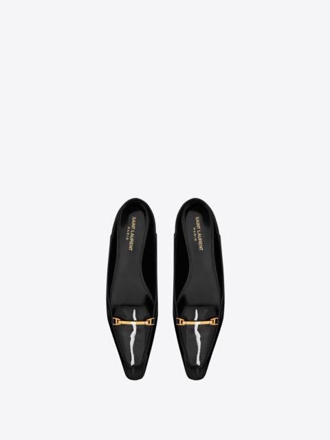 SAINT LAURENT chris slippers in patent leather