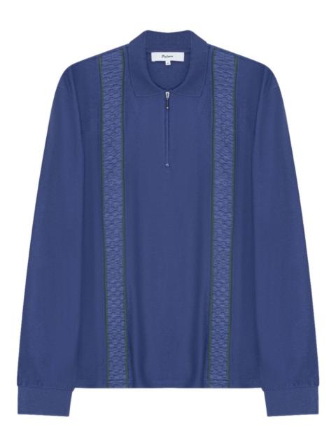 Palmes zip-up polo shirt
