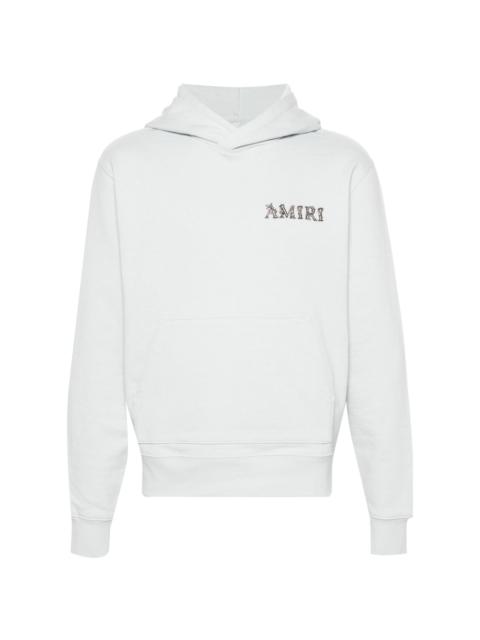 AMIRI logo-embroidered cotton hoodie
