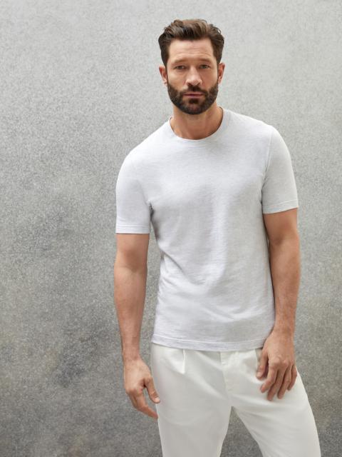 Cotton jersey round neck slim fit T-shirt