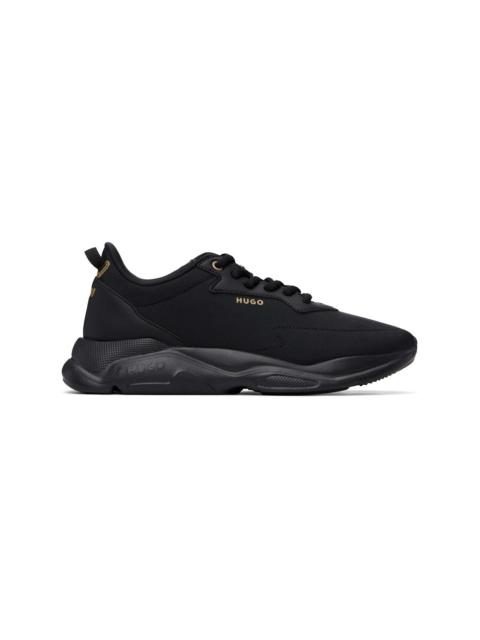HUGO Black Logo Stamp Sneakers