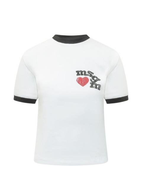 MSGM ringer detail T-shirt