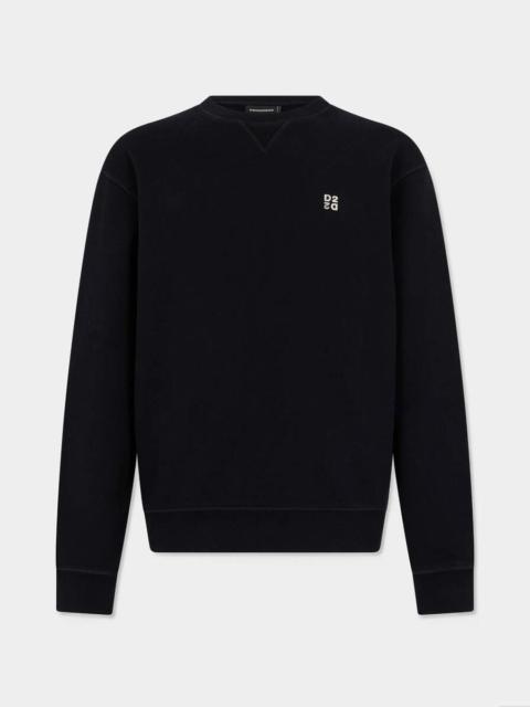 DSQUARED2 METAL D2 UPSIDE DOWN COOL FIT CREWNECK