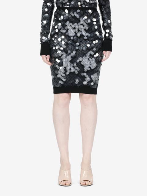 N°21 SEQUIN-EMBELLISHED PENCIL SKIRT