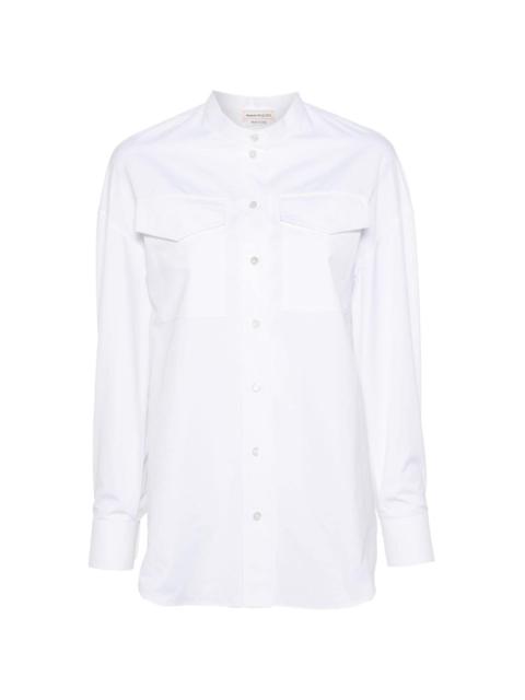 Alexander McQueen band-collar cotton shirt