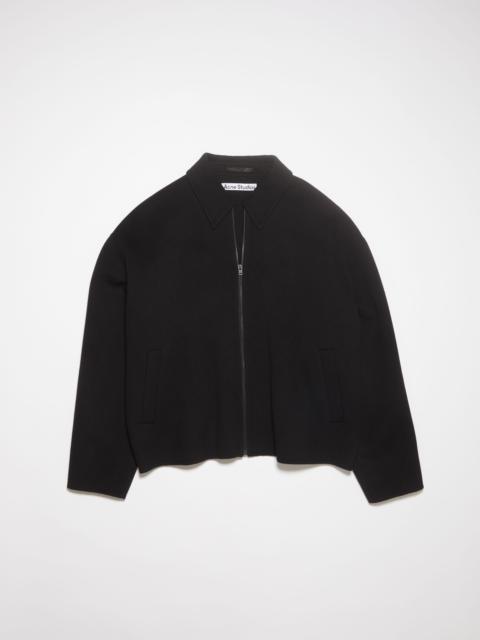 Wool zipper jacket - Black