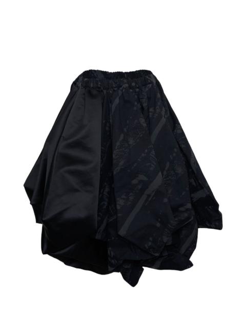 Comme Des Garçons abstract-print gathered skirt