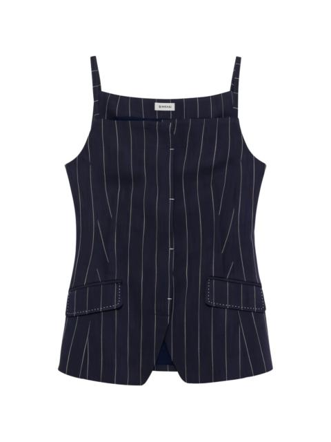 SIMKHAI striped-pattern sleeveless blouse
