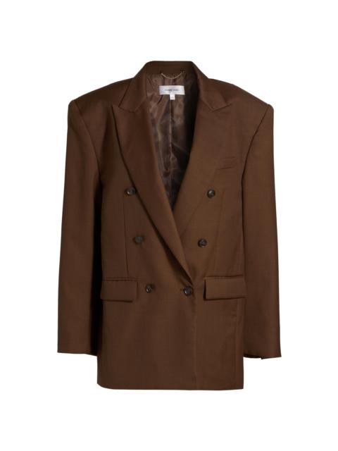RONNY KOBO Women's 1988 Double-Breasted Wool-Blend Blazer - Chocolate Brown