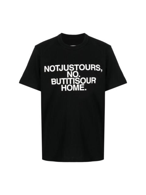 slogan-print crew-neck T-shirt