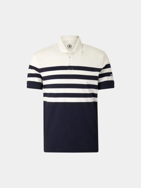 BOGNER Antonio functional short-sleeved top in Navy blue/off-white