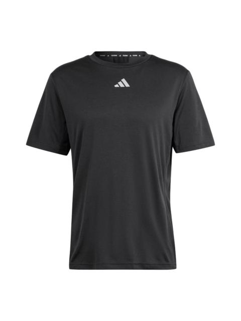 adidas HIIT Workout 3-Stripes Tee 'Black' IL7128
