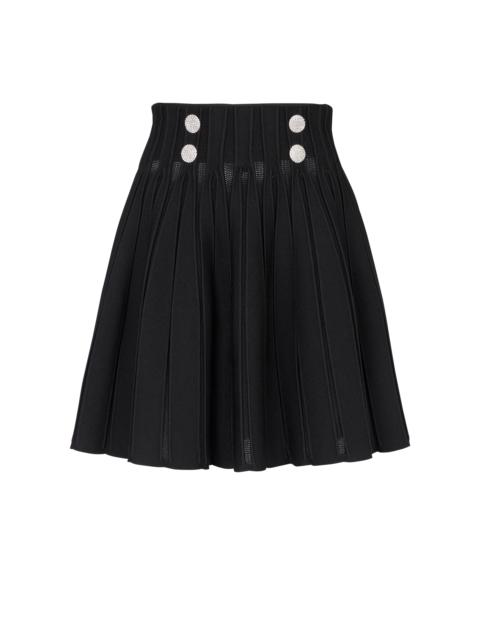 Balmain Ribbed knit skater skirt